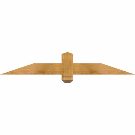 Ekena Millwork Eugene Rough Sawn Timber Gable Bracket, Western Red Cedar, 48"W x 8"H x 4"D x 4"F, 4/12 Pitch GBW048X08X0404EUG00RWR